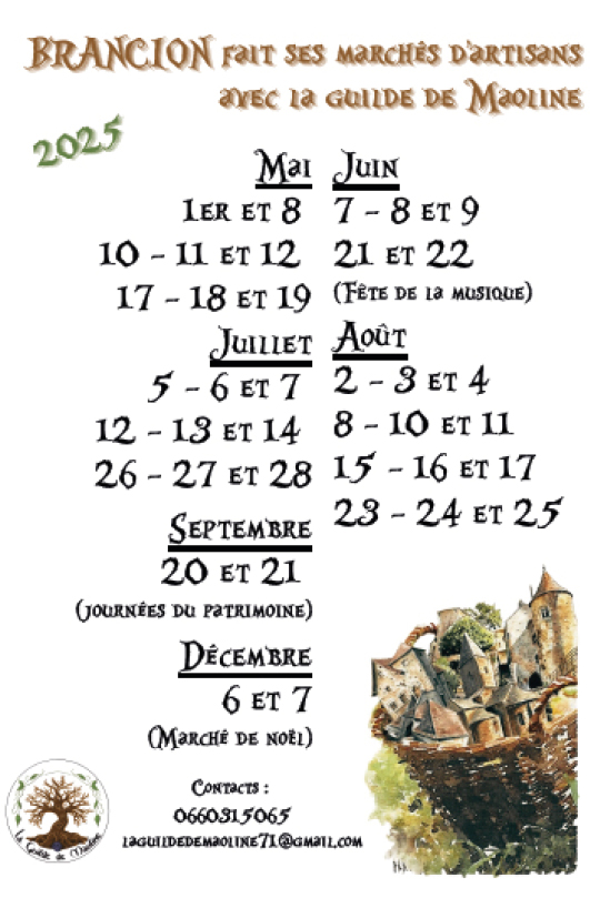 Marchés d'artisans - toute la saison