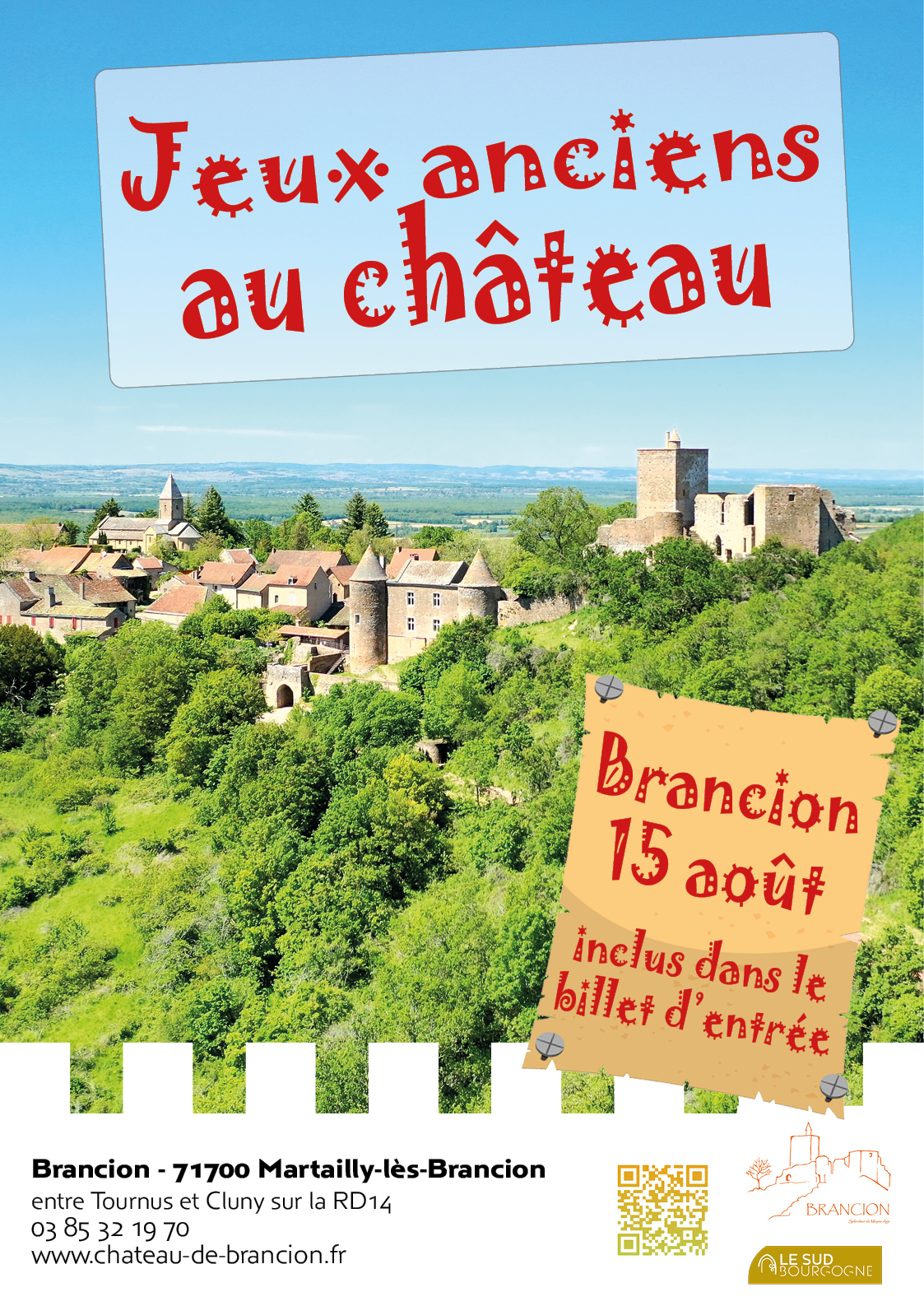 Jeux anciens au château samedi 15 août