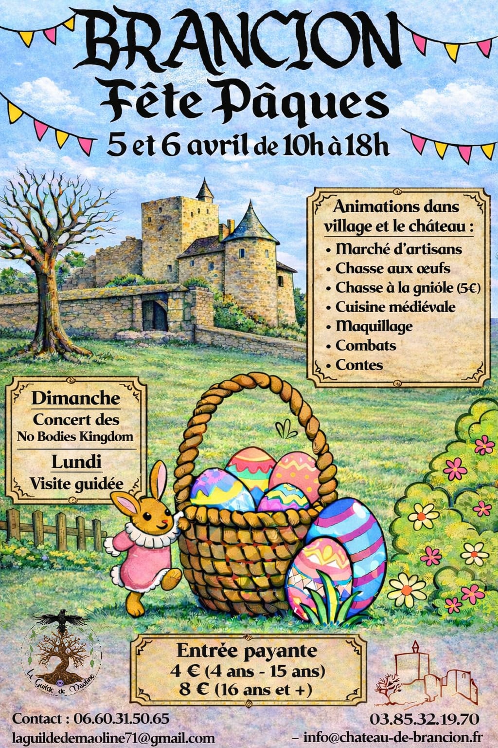 Dim. 5 et lun. 6 avril : Brancion fête Pâques