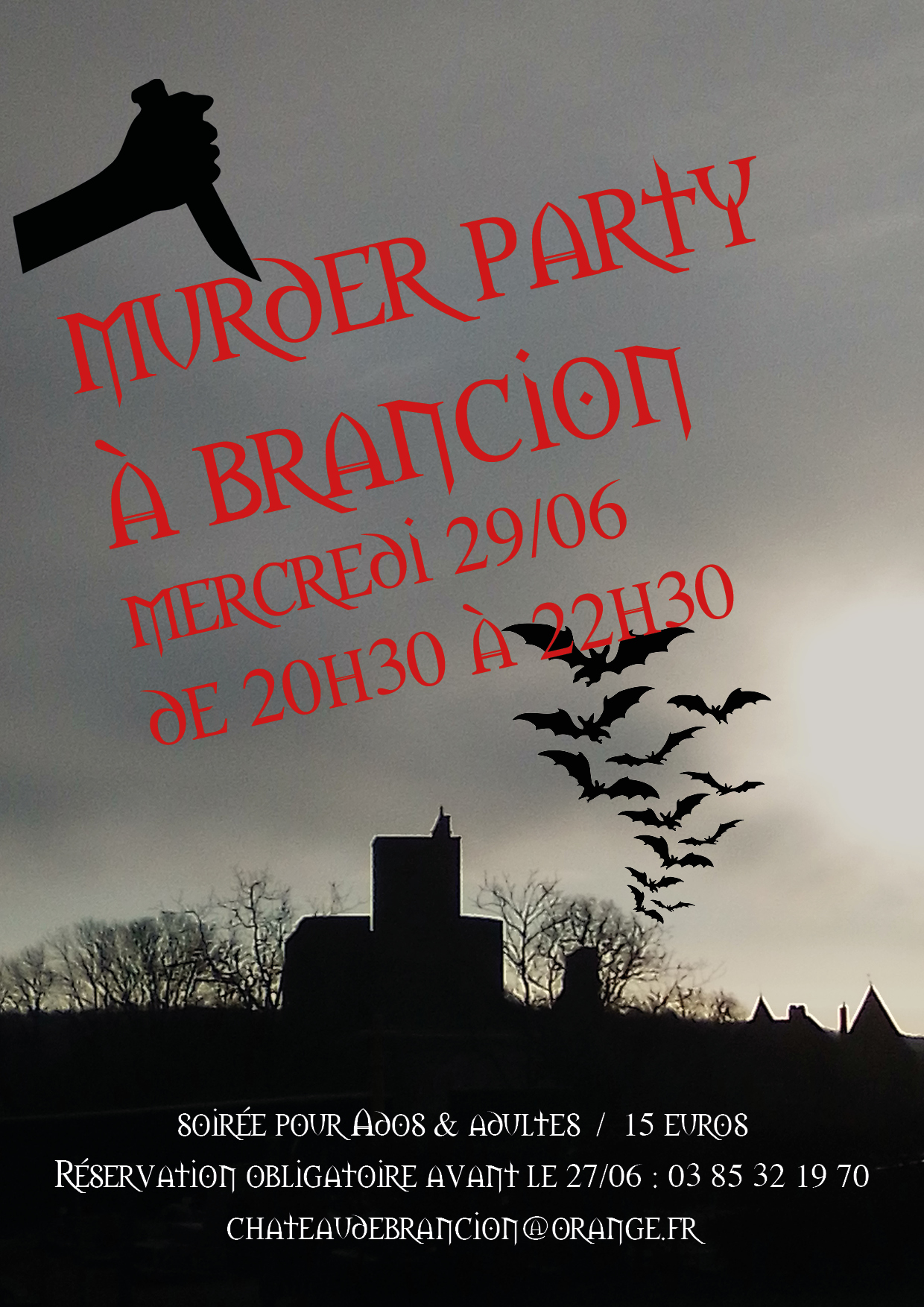 Affiche Murder Party à Brancion