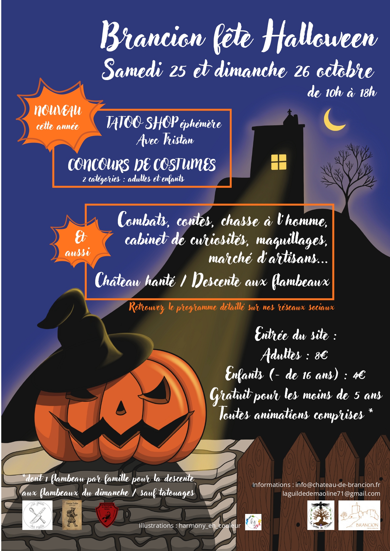 Brancion fête Halloween - 25 et 26/10