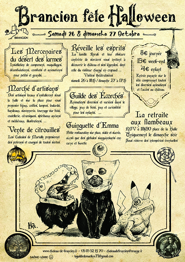 26 et 27 octobre : Brancion fête Halloween